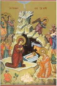 A miresei celei prea curate, cu chipuri dumnezeesti. Icoana Nasterea Domnului Craciunul