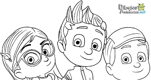 Dibujos animados dibujos para colorear. Dibujos Para Colorear Pj Masks Heroes En Pijamas Dibujos Animados