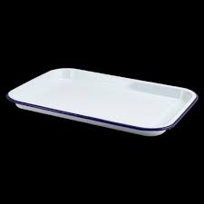 There are 1462 enamel serving tray for sale on etsy, and they cost $36.86 on average. Enamel Enamel Serving Tray White W Blue Rim Gw942933wh