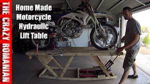 *3/4 plywood or whatever you can find *wood screws & glue *some kind of shaft's for the pivots. Harbor Freight Wood Replica Hydraulic Motorcycle Lift Work Table Home Made Youtube