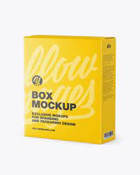 Download Matte Box Mockup In Box Mockups On Yellow Images Object Mockups