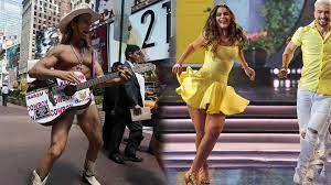 Clarissa Molina tiene enamorado al 'Naked Cowboy' con sus movimientos en  Mira Quién Baila All Stars | Shows El Gordo y La Flaca | Univision