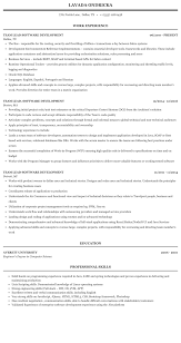 A team lead in education will need excellent communication skills, leadership abilities, dedication, and a great resume. Team Lead Software Development Resume Sample Mintresume