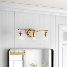 This 3 lights vanity light fixture offers smooth lines with a modern accent. Sand Stable Caylor 3 Light Dimmable Gold Vanity Light Reviews Wayfair