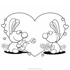 Valentine's day coloring pages are the perfect activity for children when this fun holiday approaches. Valentines Day Bunnies Coloring Pages Xcolorings Com