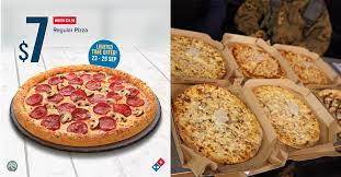 If you're talking ingredients i would have to guess regular crust (not thin or deepdish), mozzarella why are dominos pizzas so small? There S A Domino S Promo Code That Lets You Buy A Regular Pizza For Only 7 Valid Till Sept 29 Great Deals Singapore