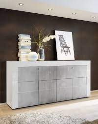 Credenza Madia A Quattro Ante Lavorate Con Geometriche Forme Per Creare Un Movimento Sinuoso Sul Frontale Furniture Modern Sideboard Sideboard