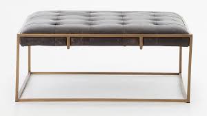 Ottilie Square Leather Coffee Table Reviews Crate And Barrel In 2020 Leather Coffee Table Leather Ottoman Coffee Table Coffee Table Square