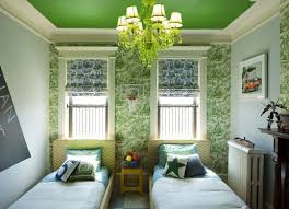 The bright green and deep ocean blue are perfectly matched to provide this boy's bedroom with refreshing and relaxing ambiance. Two Kids Rooms In A Brooklyn Brownstone Green Kids Rooms Modern Kids Room Brownstone Homes