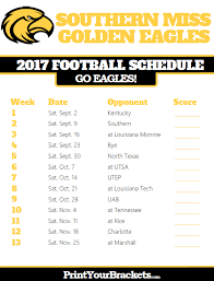 2017 Southern Miss Golden Eagles Football Schedule Eagles Football Appalachian State Football Mountaineers Football