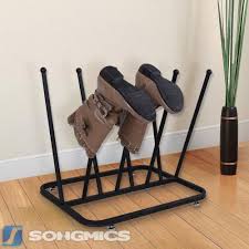 Songmics Stiefelstander Stiefelhalter Schuhregal Schuhstander Fur 4 Paare Hbr14b Schuhregal Kleiderregal Regal