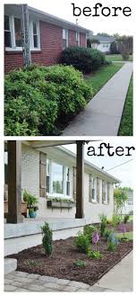 The columns and porch are so beautiful, i think a skirt in front of the concrete will just compete. Lowe S Home Exterior Makeover Reveal Beneath My Heart Home Exterior Makeover Exterior House Colors Exterior Brick