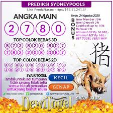 Togel Wap Prediksi Sidney Senin 24 Agustus 2020 Di 2020 19 Agustus Mainan Minggu