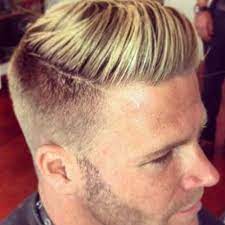 Blonde Hairstyles For Guys High Taper Fade With Blonde Hair Comb Over Comb Over Fade Haircut Fade Haircut Cool Blonde Hair