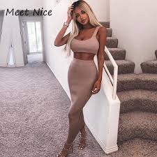 Great savings & free delivery / collection on many items. Sexy 2 Two Piece Set Women S Sets Conjunto Feminino Women Crop Tops And Skirt Set Sexy Sleeveless Casual Short Top Clubwear Sets Dress Suits Aliexpress