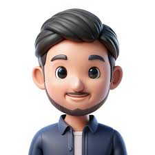 3D Render Cartoon Avatar Isolated