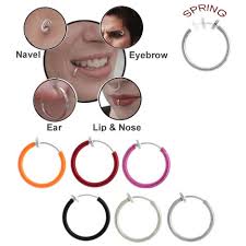 Unless it comes to crotch tattoos. 316l 1 2 Fake Spring Hoop Nose Ear Lips Eyebrow Belly Button