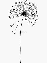 Floral Pattern Of Dandelions Sticker By Alijun In 2021 Simple Flower Design Small Flower Drawings Floral Drawing Design
