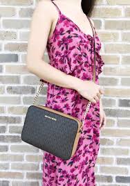 Black And Brown Mk Purse Michael Kors Jet Set Large East West Crossbody Brown Mk Acorn 2018 Fall Mk Ebaybusiness Michael Kors Clothes Michael Kors Jet Set Michael Kors Selma Medium