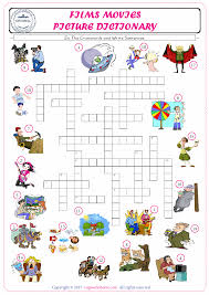 Animal crossword puzzles crossword puzzles for kids simple crossword. Films Movies English Worksheet For Kids Esl Printable Picture Dictionary Image Preview