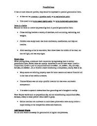 Grammar Parallelism Notes And Worksheet Worksheets Grammar Notes