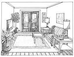 Image Result For One Point Perspective Drawing Living Room Perspective Room Interior Design Sketches Perspective Drawing