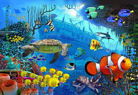 Ship Wreck Jpg 591 407 Sea Murals Sea Life Art Underwater Painting