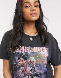 New states apparel unisex softstyle s, m, l, xl, 2xl. Pull Bear Iron Maiden T Shirt In Schwarz Asos