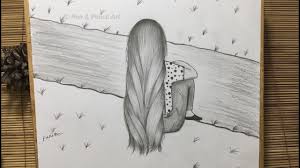 How To Draw A Girl With Long Hair Alone Girl Drawing Step By Step Girl Drawing Step By Step Drawing Alone Girl