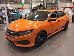 Front view of honda civic 2016. Modified 2016 Honda Civic In Orange With Turbo Script 2016 Honda Civic Forum 10th Gen Type R Forum Si Forum Civicx Com