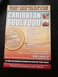 Create free soul food flyer templates style with photoshop, illustrator, indesign, 3ds max, maya or cinema 4d. Caribbean Soul Food Caribbean 48 Lynton Road Bristol United Kingdom Restaurant Reviews Phone Number
