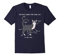 T Shirt Petting Chart For Cat Where You Can Do Cuddly Ah My Shirt One Gift