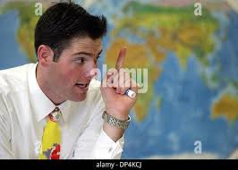 Aug 16, 2006; Boca Raton, FL, USA; First-year teacher Evan Wasserman makes  a point