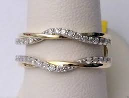 Yellow Gold Solitaire Enhancer Ring Guard Wrap 0 35ct Tw Rg331422027 Yellow Diamond Engagement Ring Fancy Diamond Ring Moissanite Engagement Ring White Gold