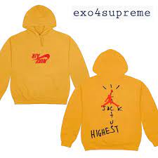 Travis scott cactus trails hoodie !neu! Nike Cactus Jack Jordan Highest Hoodie Xl Gold Travis Scott Grailed