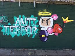 Great Bomberman Graffiti In East London Bomberman Graffiti East London