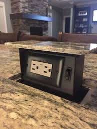 Pop Up Kitchen Countertop Power Outlet With Custom Granite Top Create A Seamless And Flush Loo Kitchen Countertops Kitchen Remodel Countertops Kitchen Outlets