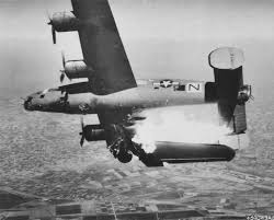 B 24l Stevonovitch Ii Of The Of The 464th Bomber Group Hit By German Anti Aircraft Fire Over Lugo Italy 10 Apr 1945 Onl Wwii Aircraft Wwii Bomber Aircraft