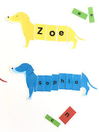 Perfect for preschool name tracing worksheets and name learning. Teach Your Child Their Name With This Free Dog Name Activity
