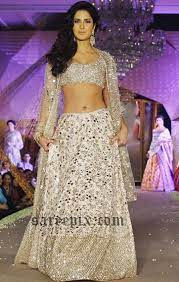 Katrina Kaif In Silver Lehenga At Regal Threads Fashion Show 2016 Party Wear Lehenga Mirror Work Lehenga Fashion