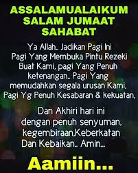 Jangan pernah membalas kejahatan dengan dendam, tapi balaslah ia dengan senyuman dan kesabaran. Assalamualaikum Dan Salam Jumaat