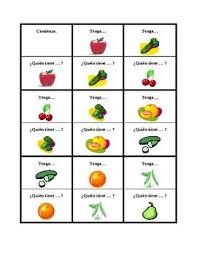 Frutas Y Verduras Fruits And Vegetables In Spanish Tengo Quien Tiene Fruits And Vegetables Fruit Eat