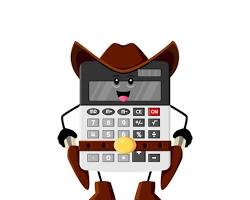 Image of person wearing a cowboy hat holding a calculator