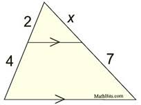 If ade is any triangle and bc is drawn parallel to de, then abbd = acce. Side Splitter Theorem Mathbitsnotebook Geo Ccss Math