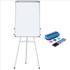 Portable Dry Erase Easel Magnetic White Board Dry Erase Board Tripod Whiteboard Flipchart Easel Height Adjustable For Office Home School Use With 1