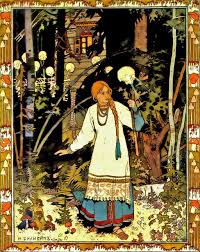 Vasilisa The Beautiful And Baba Yaga Illustrated By Ivan Bilibin Russian Fairy Tales Illustrated By 20th Century Russian Illustrator And Stage Designer Ivan Bilibin In 2020 Ivan Bilibin Fairytale Illustration Fairytale Art