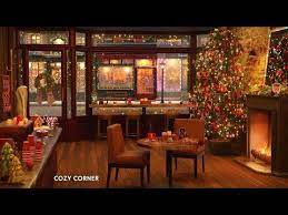 Cozy Christmas Coffee Shop Ambience With Smooth Christmas Jazz Piano Music And Crackling Fire Youtube Cozy Coffee Shop Cozy Christmas Coffee Shop Decor
