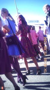 Oktoberfest upskirt shaved peek