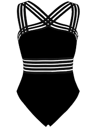 Hilor Women S One Piece Swimwear Front Crossover Swimsuits Hollow Bathing Suits Monokinis At Amazon Women One Piece Swimwear One Piece For Women Bathing Suits