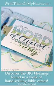 Then the lord said to moses, write this in a book as a memorial and recite it to joshua, that i will utterly blot out the memory of amalek from. 10 Unconventional Reasons To Handwrite Bible Verses Write Them On My Heart